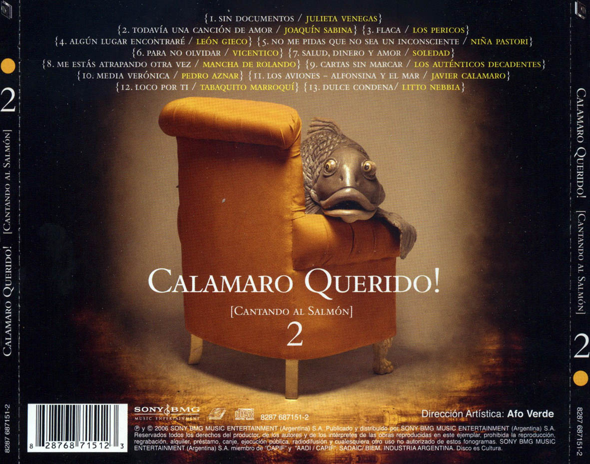 Cartula Trasera de Calamaro Querido! [Cantando Al Salmon] 2